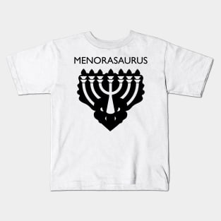 Menorasaurus Funny Hanukkah Joke Kids T-Shirt